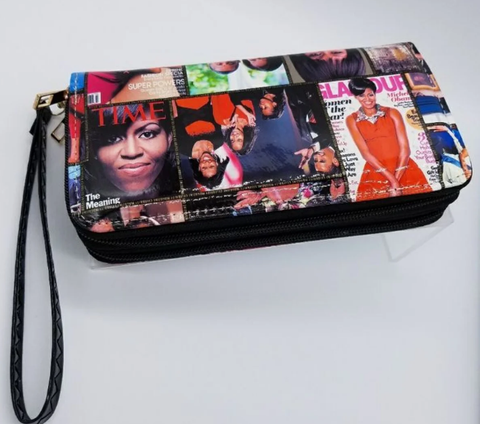 Michelle Obama Double Zipper Wallet