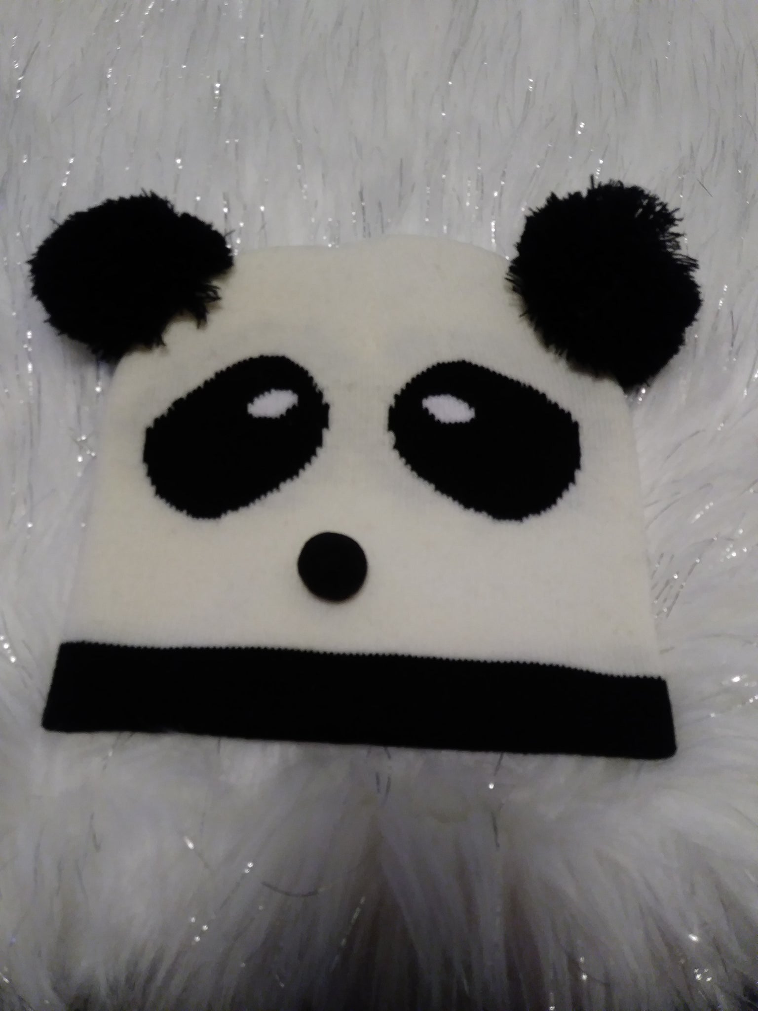 Child's Panda PomPom Hat