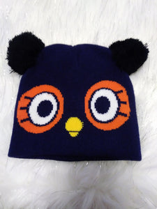Child's Owl PomPom Hat