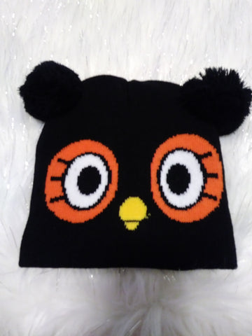 Child's Owl PomPom Hat
