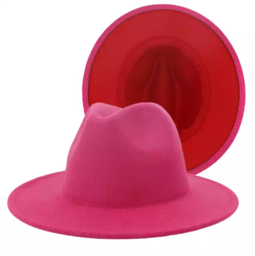 Fushia with Red Bottom Fedora