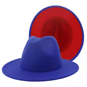 Royal Blue with Red Bottom Fedora