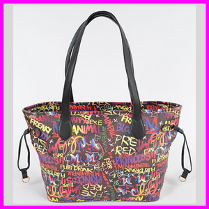 Black Graffiti Shoulder Bag