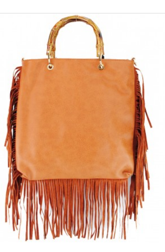 Brown Fringe Handbag