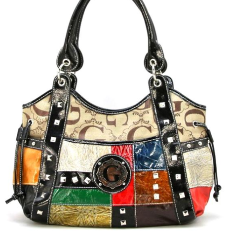 Multi Color Patchwork Handbag